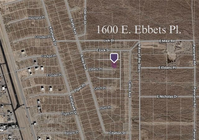 1600 E  Ebbets Pl, Pahrump, NV 89060
