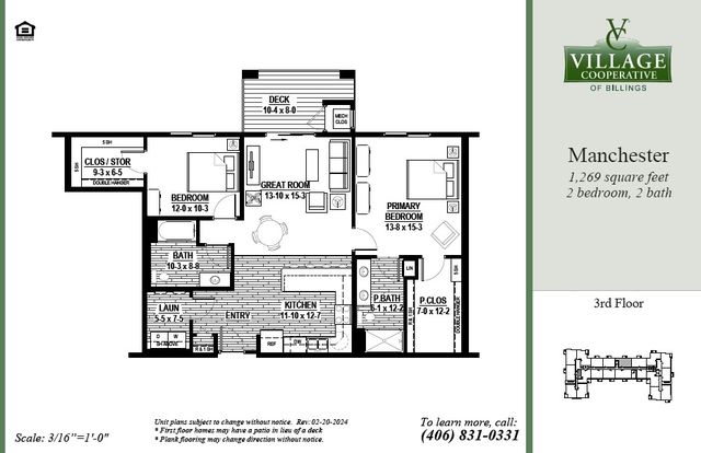 Manchester Plan in Village Cooperative of Billings (Active Adults 62+), Billings, MT 59102