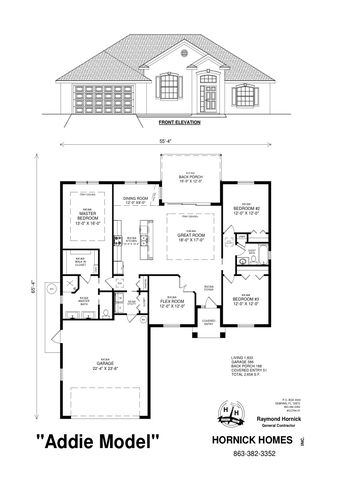 Addie Too Plan in Hornick Homes Inc., Sebring, FL 33872