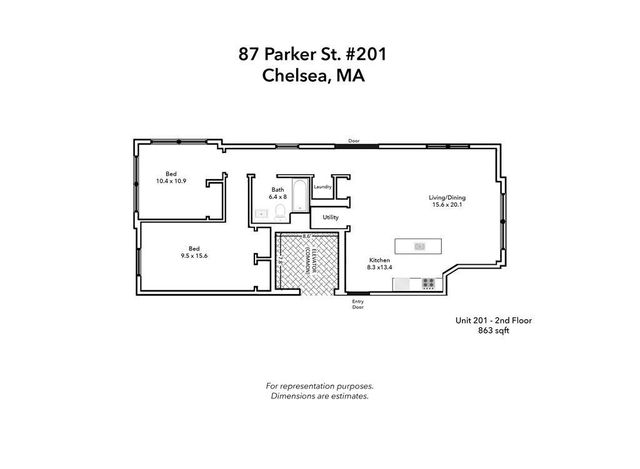 87 Parker St #201, Chelsea, MA 02150
