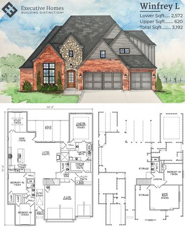 Winfrey L Plan in The Estates at The River, Bixby, OK 74008