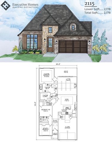 2115 Plan in The Estates at The River, Bixby, OK 74008
