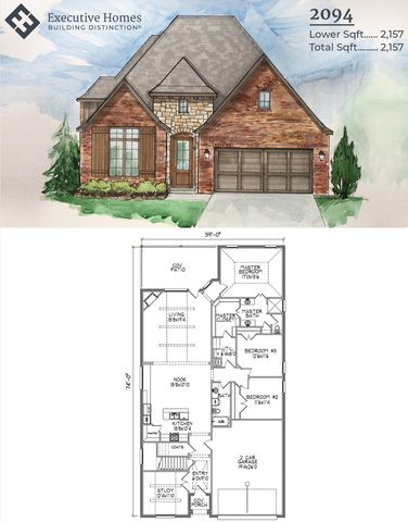 2094 Plan in The Estates at The River, Bixby, OK 74008