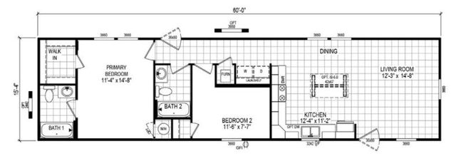 2 Bed 2 Bath Single Section Plan in Rivers Edge, Clinton Township, MI 48038