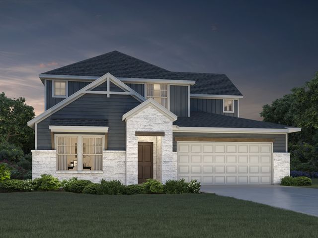 The Pearl (452) Plan in Riverbend at Double Eagle - Boulevard Collection, Cedar Creek, TX 78612