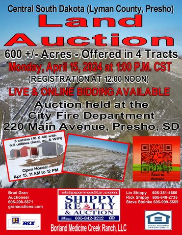 Lyman County Auction, Presho, SD 57568
