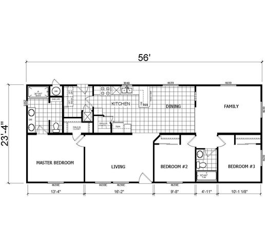 Creekside Manor CM3563F Plan in Country Estates Manufactured Home Community, Tulare, CA 93274