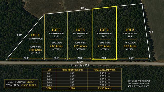 LOT 4 Fries Bay Rd., Loris, SC 29569
