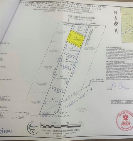Lot 4B Horseshoe Rd W, Independence, LA 70443