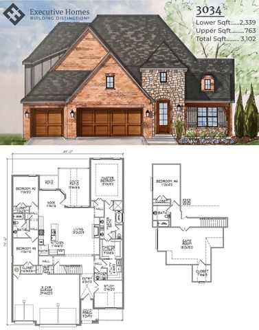 3034 Plan in The Estates at The River, Bixby, OK 74008