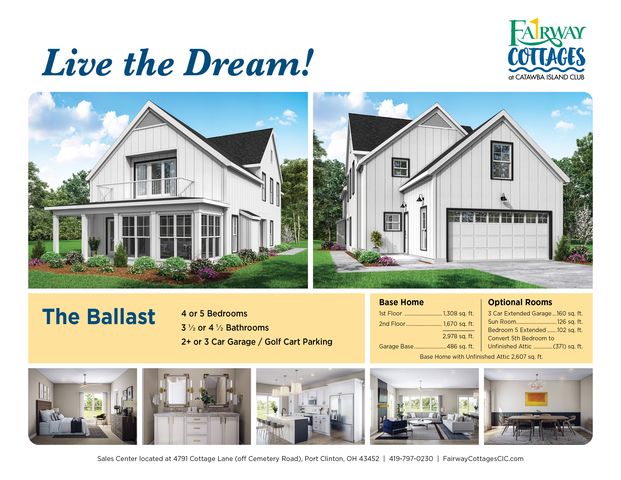 The Ballast Plan in Fairway Cottages at Catawba Island Club, Port Clinton, OH 43452