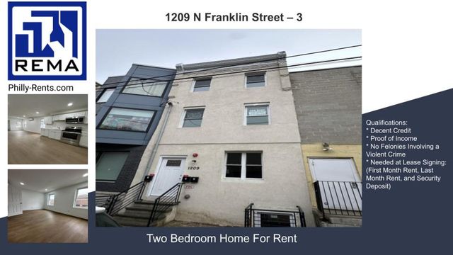 1209 N  Franklin St   #1, Philadelphia, PA 19122