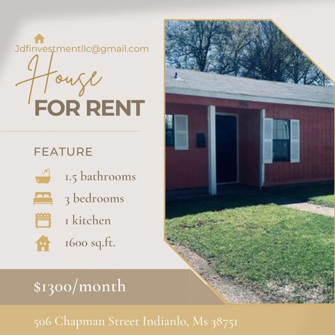 506 Chapman St, Indianola, MS 38751