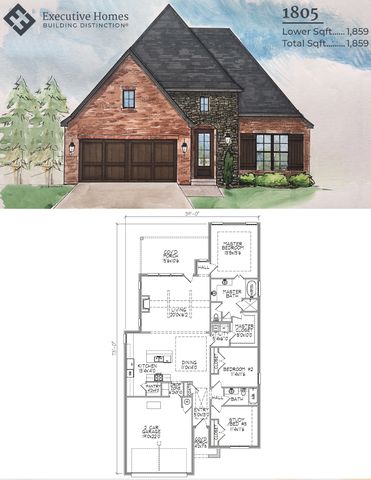 1805 Plan in The Estates at The River, Bixby, OK 74008