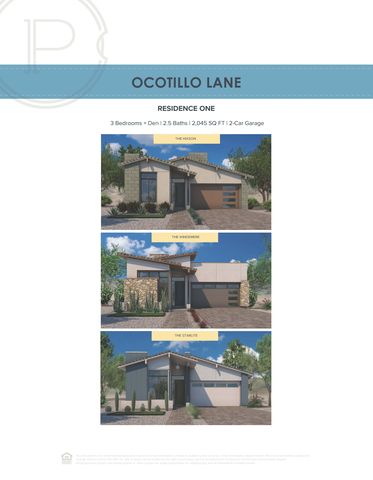 Residence One Plan in Windemere, Phoenix, AZ 85016