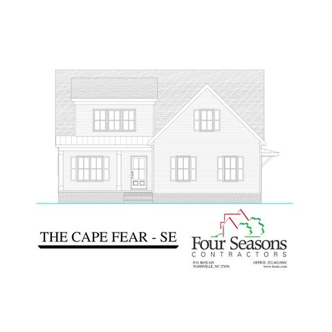 The Cape Fear Floor Plan in Four Seasons Nash County New Homes, Nashville, NC 27856