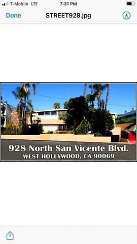 928 N  San Vicente Blvd #104, West Hollywood, CA 90069