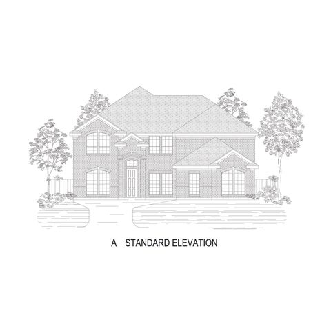 Broadcrest FSW (w/Media or Optional 6th Bedroom) Plan in Broadmoor Estates, Red Oak, TX 75154