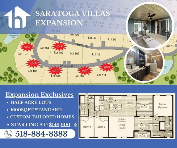 Saratoga Villas Expansion Plan in Saratoga Villas, Rock City Falls, NY 12863