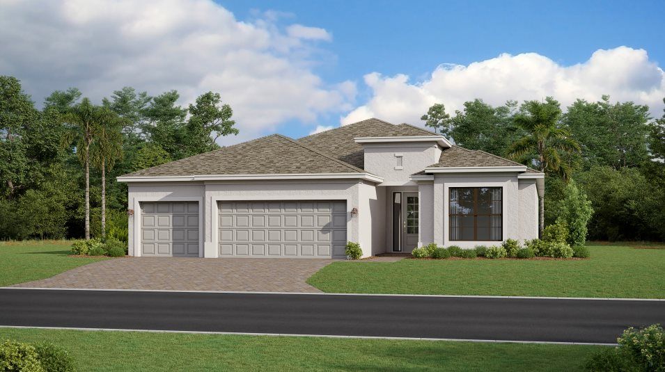 The Princeton II Plan in Island Lakes at Coco Bay : Manor Homes, Englewood, FL 34224