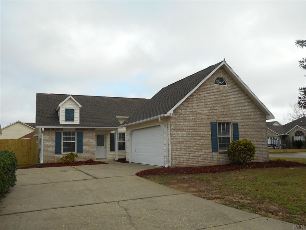 188 Mirabelle Cir, Pensacola, FL  3 Bed, 2 Bath SingleFamily Home