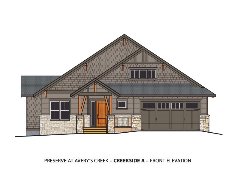Creekside Basement Walkout (2-story) Plan in The Preserve at Avery's Creek, Arden, NC 28704