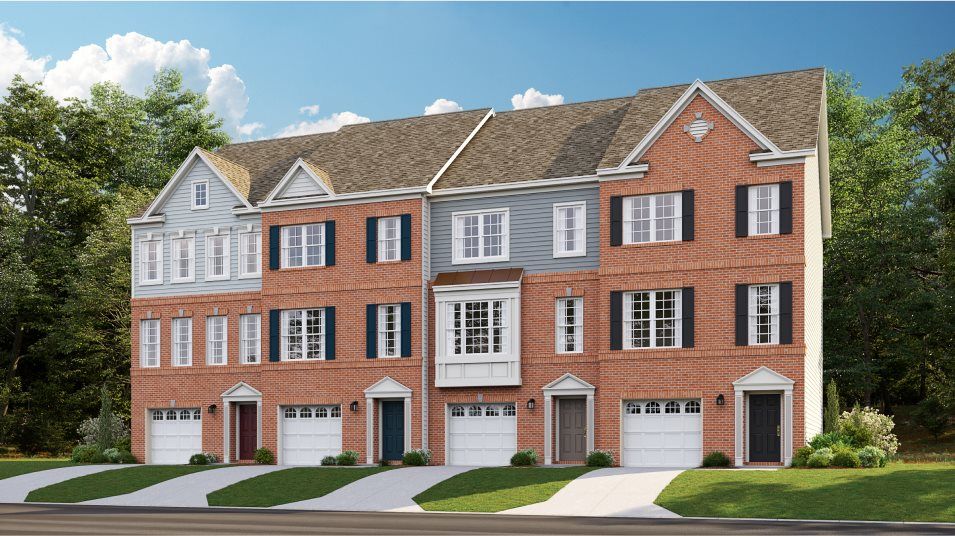 Arcadia Front Load Garage Plan in Delacour at Blue Stream : Townhome Collection, Elkridge, MD 21075