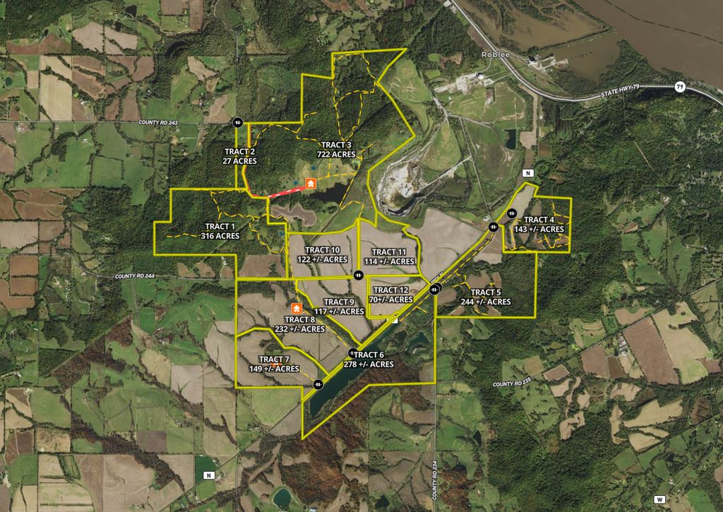 Auction Location Tievoli Hills Resort 25795, Clarksville, MO 63336