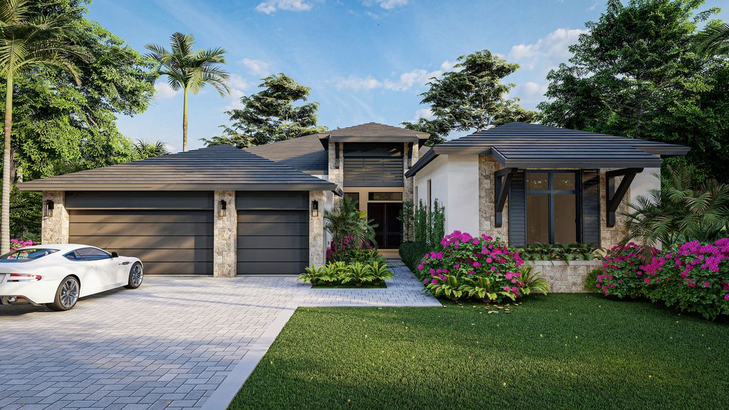 Thistle Plan in Pine Rockland Estates by CC Homes, Miami, FL 33143