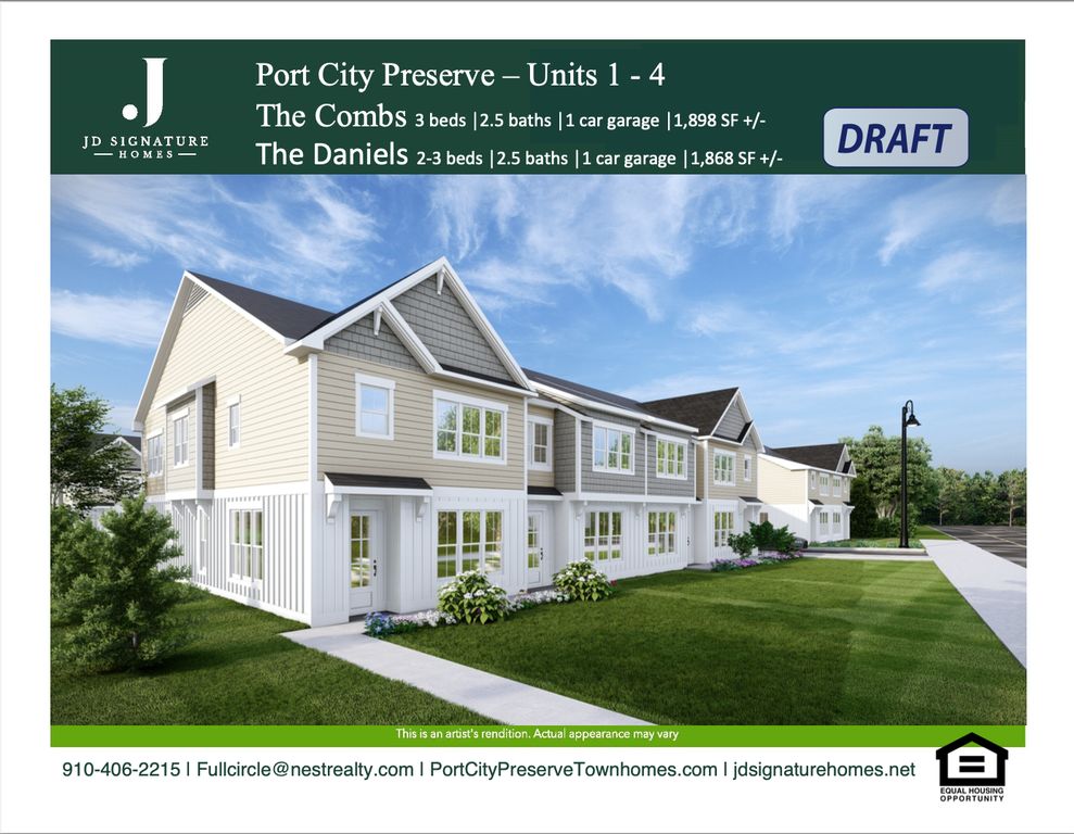 The Combs Plan in Port City Preserve, Wilmington, NC 28409