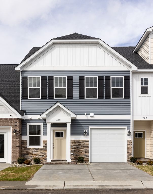 The Hickory Townhome Plan in The Reserve at Grassfield, Chesapeake, VA 23323