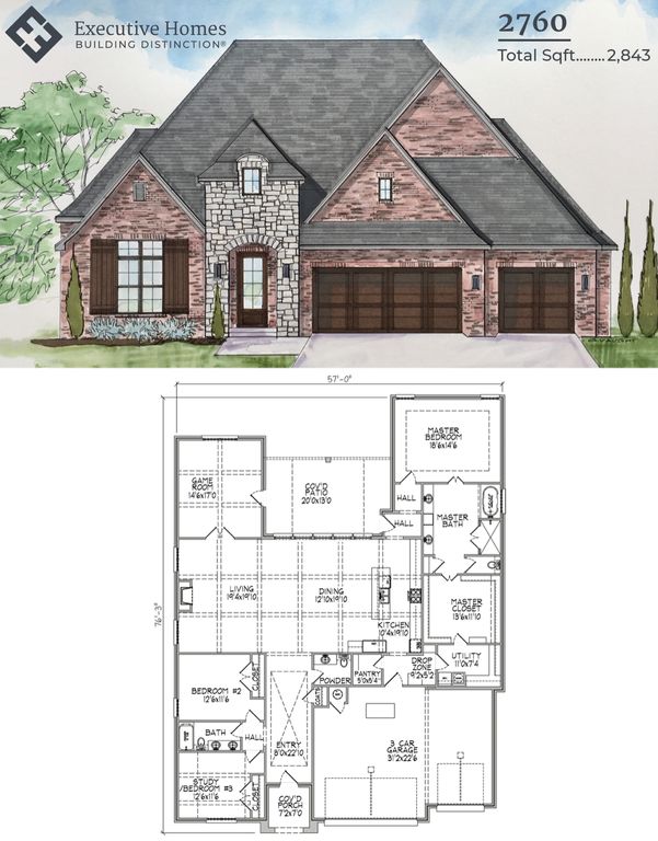 2760 Plan in The Estates at The River, Bixby, OK 74008