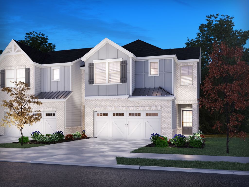 Bakersfield End Unit Plan in Willowcrest Townhomes, Mableton, GA 30126