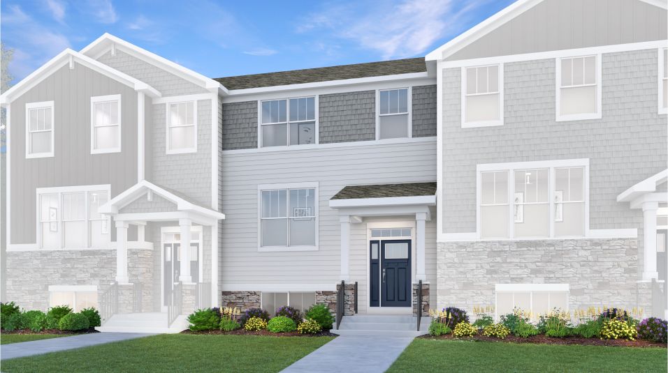 Georgetown Plan in Park Pointe : Urban Townhomes, South Elgin, IL 60177
