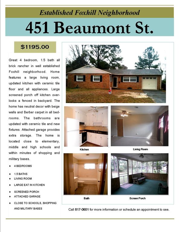 451 Beaumont St, Hampton, VA 23669