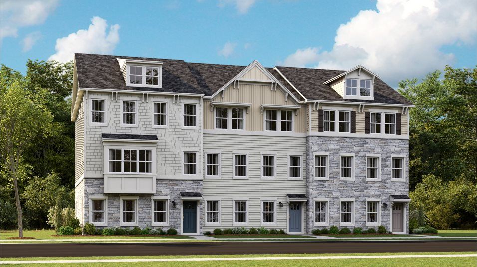 Easton Rear Load Garage St. Charles St. Charles Townhomes White