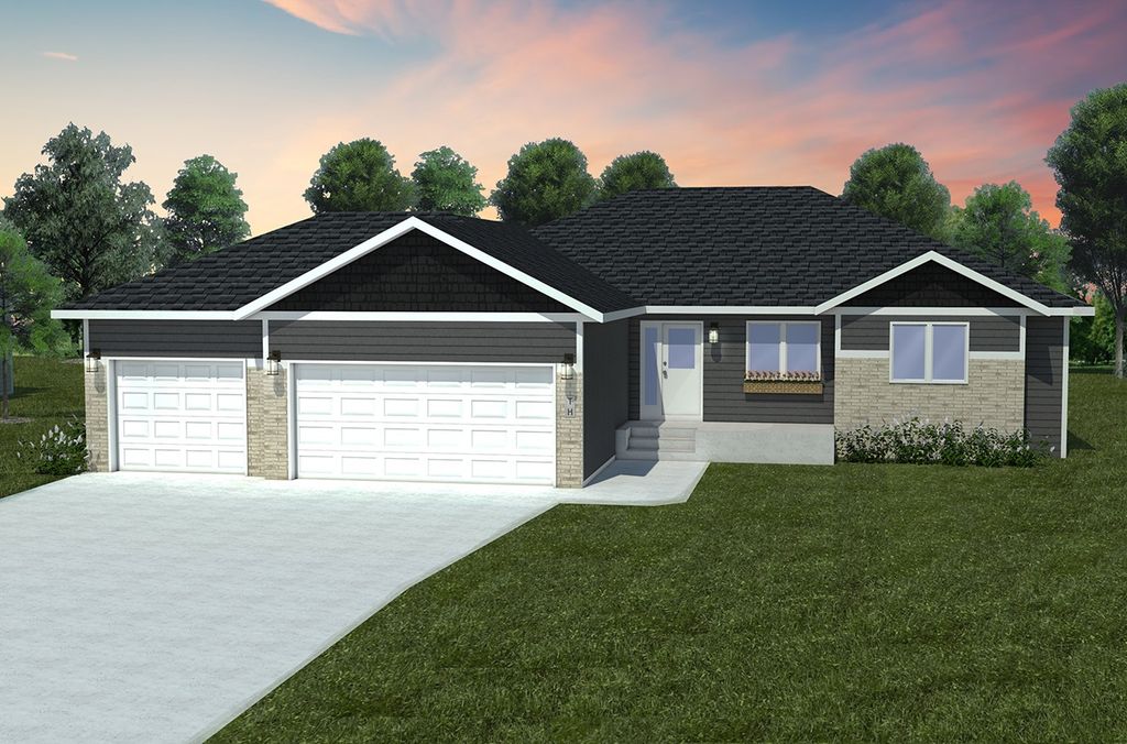 1670 LUXURY RAMBLER 3 STALL Plan in Meadow View, Fargo, ND 58104