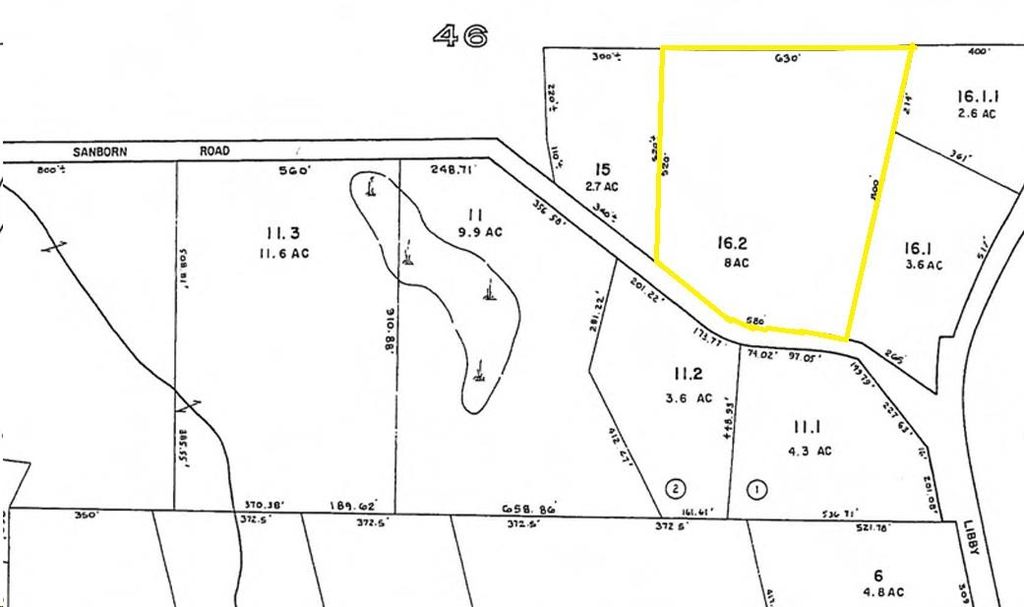 Map 49-Lot 16.2 Sanborn Road, West Newfield, ME 04095