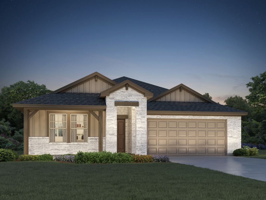 The Oleander (401) Plan in Riverbend at Double Eagle - Boulevard Collection, Cedar Creek, TX 78612