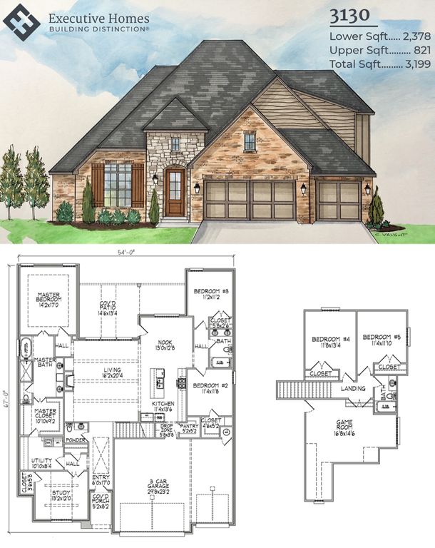 3130 Plan in The Estates at The River, Bixby, OK 74008