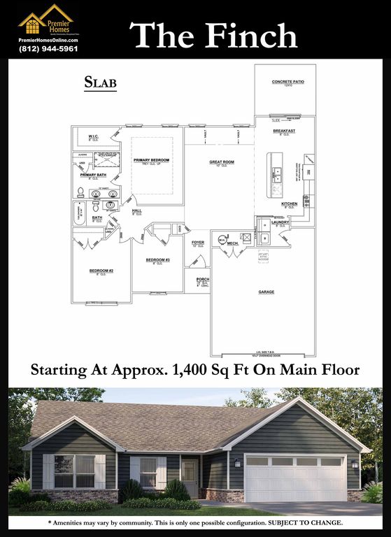 The Finch Plan in Knob Hill, Georgetown, IN 47122